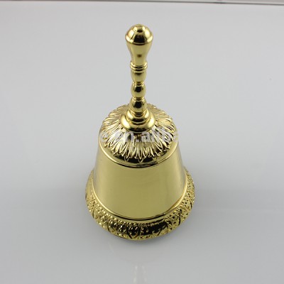 Custom Zinc Alloy Tourism Metal Gold Color Souvenirs Art Crafts Dinner Bell